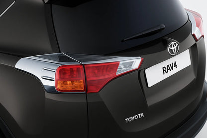 Chrome Tail Light Covers Libao V1 2013-2016 (2 pcs, plastic) for Toyota Rav 4 2013-2018 - image 1