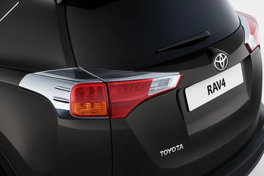 Chrome Tail Light Covers Libao V1 2013-2016 (2 pcs, plastic) for Toyota Rav 4 2013-2018 - image 1