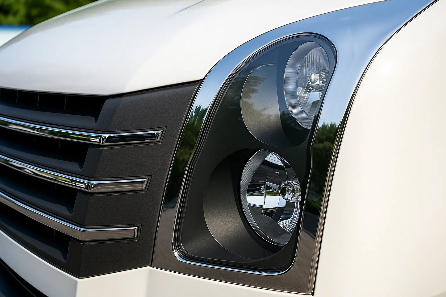 Headlight Covers (2 pcs, Stainless Steel) for Volkswagen Crafter 2006-2016 - image 4