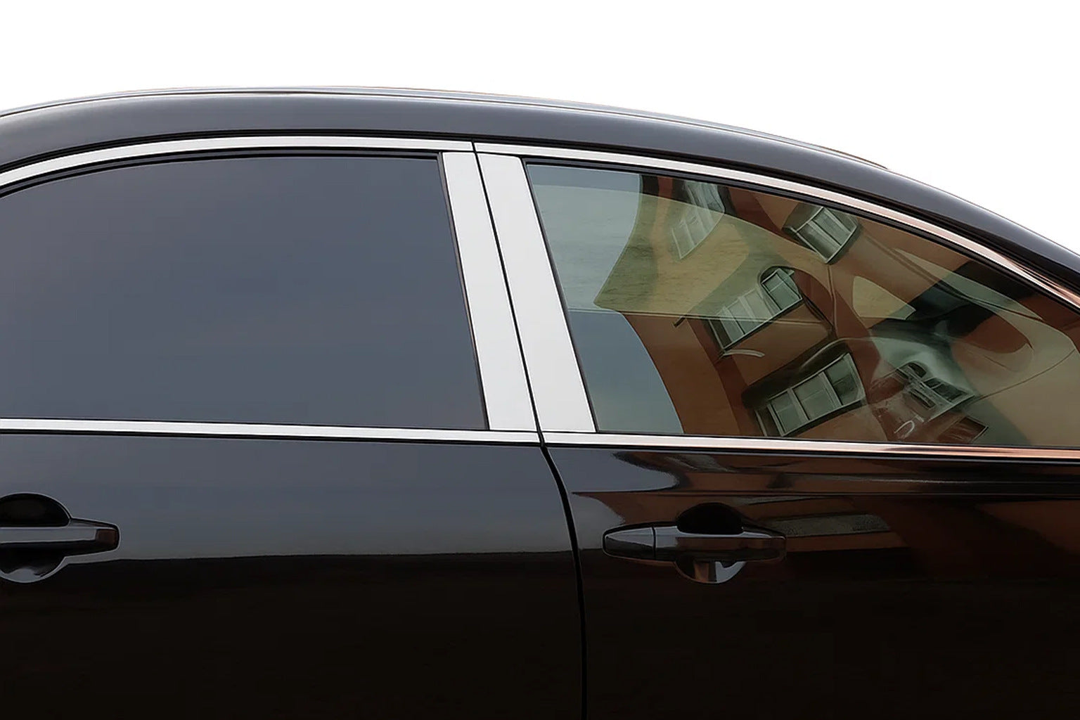 Stainless Steel Door Pillar Trim (6 pcs) for Honda Civic Sedan VIII 2006-2011 - image 2