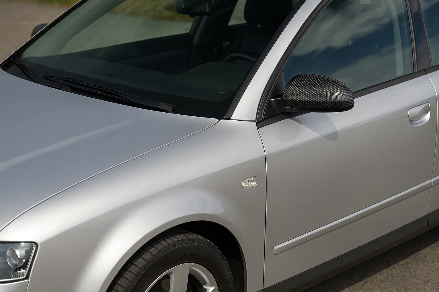 Mirror Covers (2 pcs, Carbon) for Audi A4 B6 2000-2004 - image 1