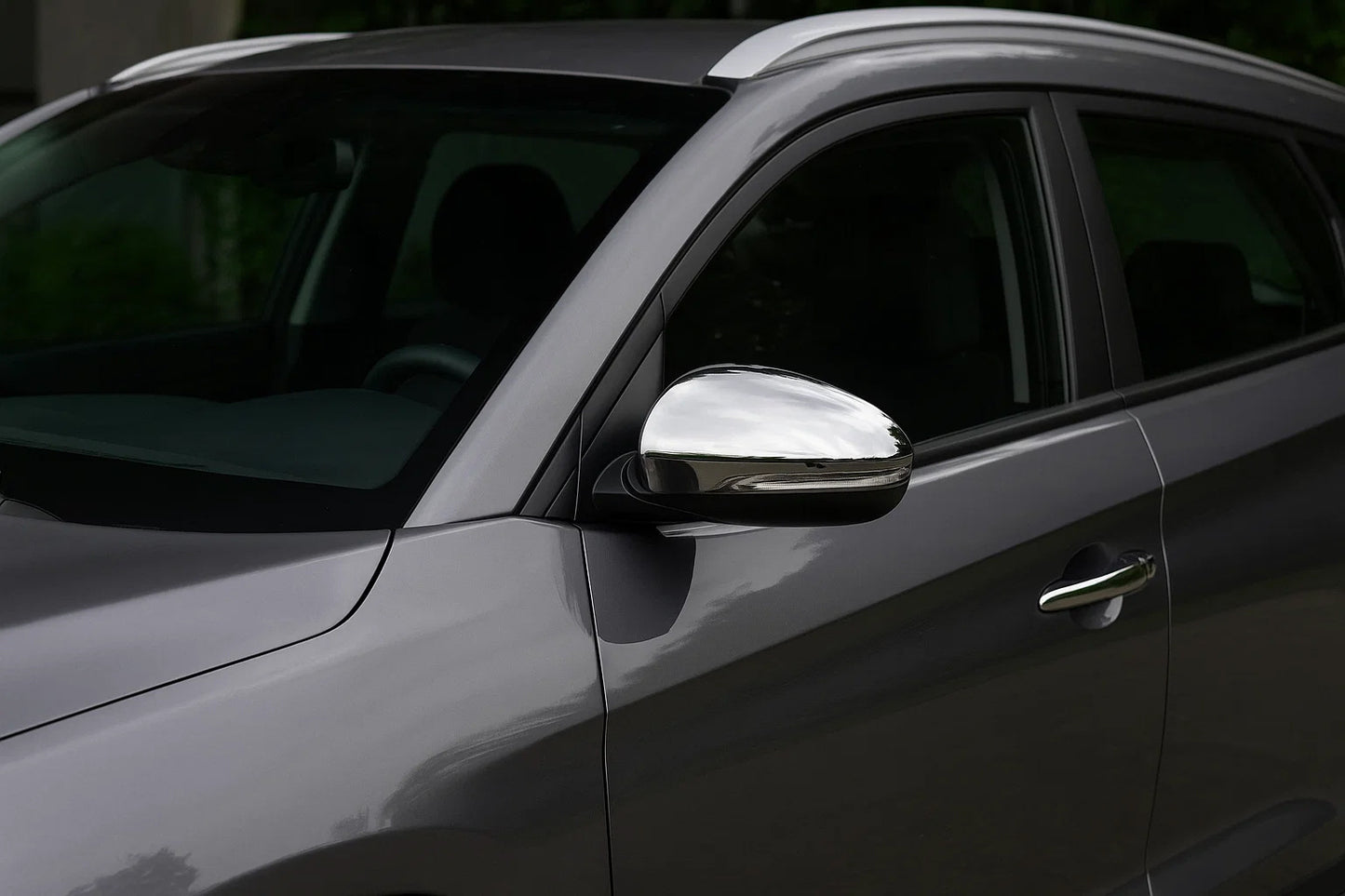 Mirror Covers (2 pcs, Stainless Steel) for Hyundai Tucson TL 2016-2021 - image 3