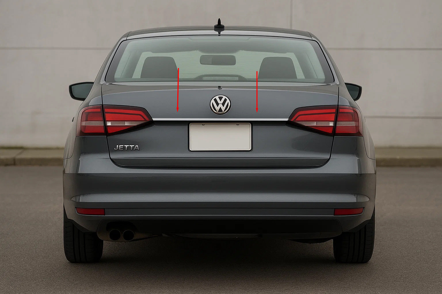Trim above license plate (Carmos stainless steel) for Volkswagen Jetta 2011-2018 - image 1