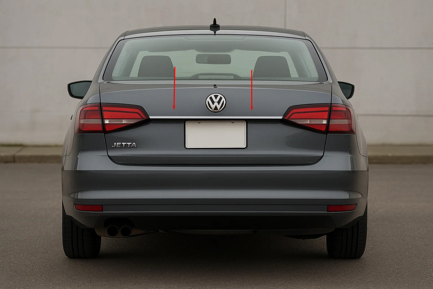 Trim above license plate (Carmos stainless steel) for Volkswagen Jetta 2011-2018 - image 1