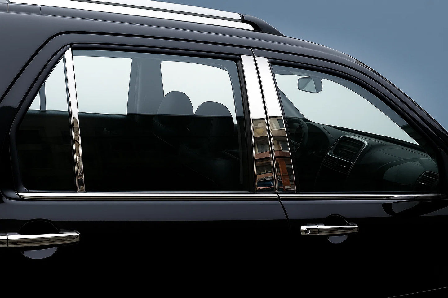 Stainless Steel Door Pillar Trim (6 pcs) for Honda CRV 2001-2006 - image 1