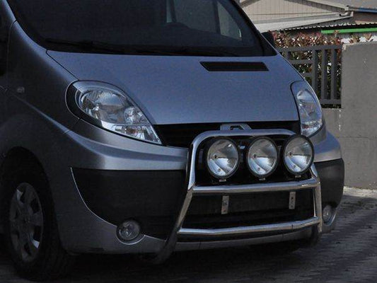The WT018 bumper guard (stainless) for Renault Trafic 2001-2015 - Reelken Auto