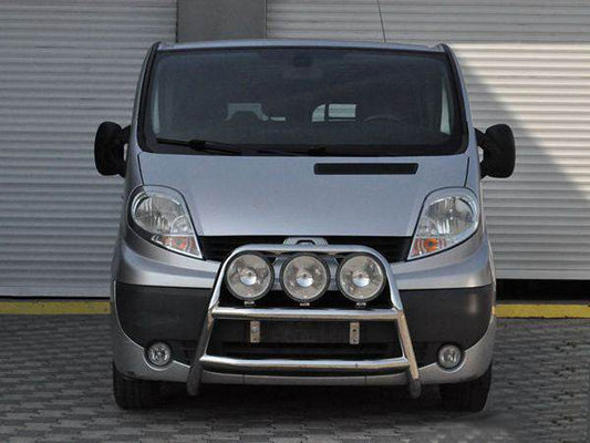 The WT018 bumper guard (stainless) for Renault Trafic 2001-2015 - Reelken Auto