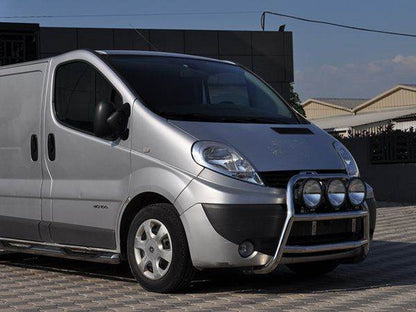 The WT018 bumper guard (stainless) for Renault Trafic 2001-2015 - Reelken Auto