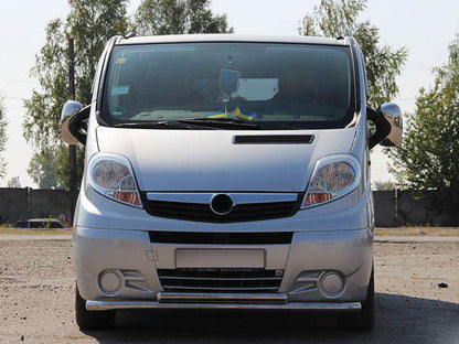 Front protection ST014 (stainless steel) for Renault Trafic 2001-2015 - Reelken Auto