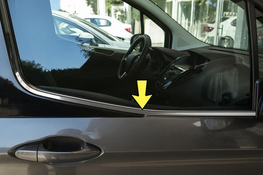 Window Trim (2 pcs, Stainless Steel) for Ford Courier 2014-2023 - image 1