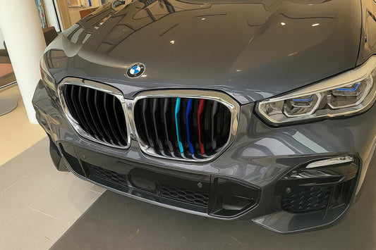 Kidney Grilles 1 Bar (2019-2022, M-Color with Chrome Trim) for BMW X5 G05 2019- - image 1