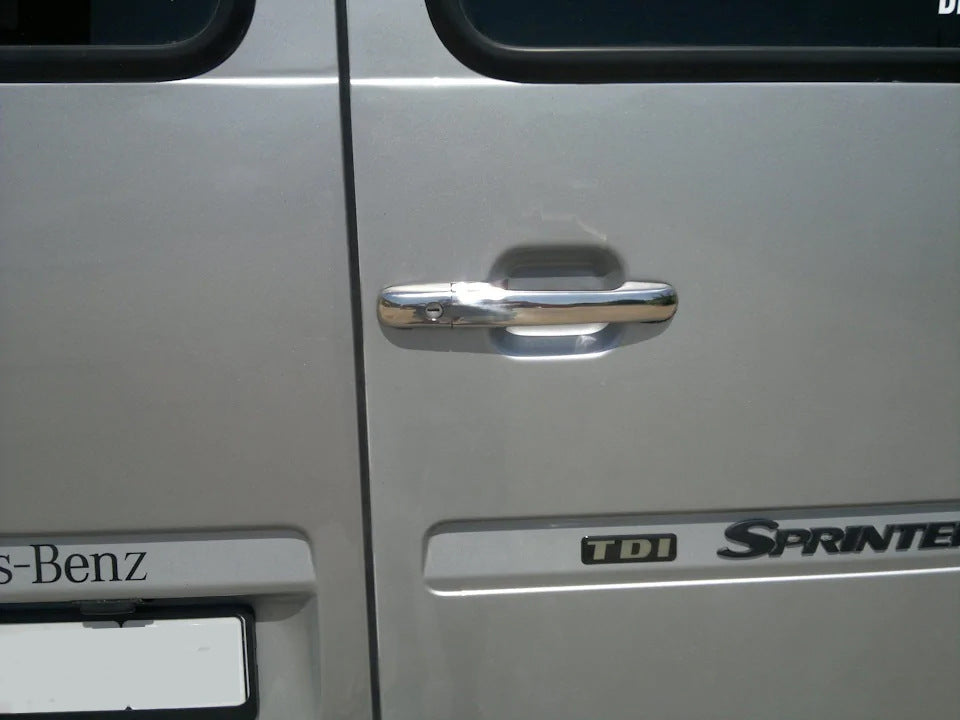 Chrome Door Handle Covers (4 pcs, Stainless Steel) for Mercedes Sprinter W901/902/903/904/905 1995-2006 - image 4