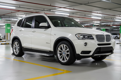 Side Steps Shining V1 (2 pcs, Aluminum) for BMW X3 F-25 2011-2018 - image 1