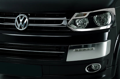 Headlight Covers Chrome (2 pcs, Stainless Steel) for Volkswagen T5 2010-2015 - image 1