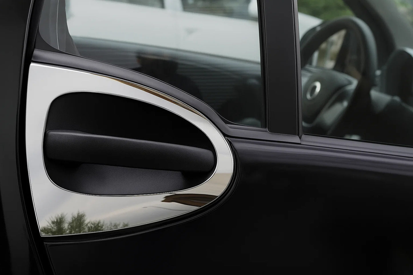 Door handle trims (2 pcs, stainless steel) for Smart 2007-2014 - image 1