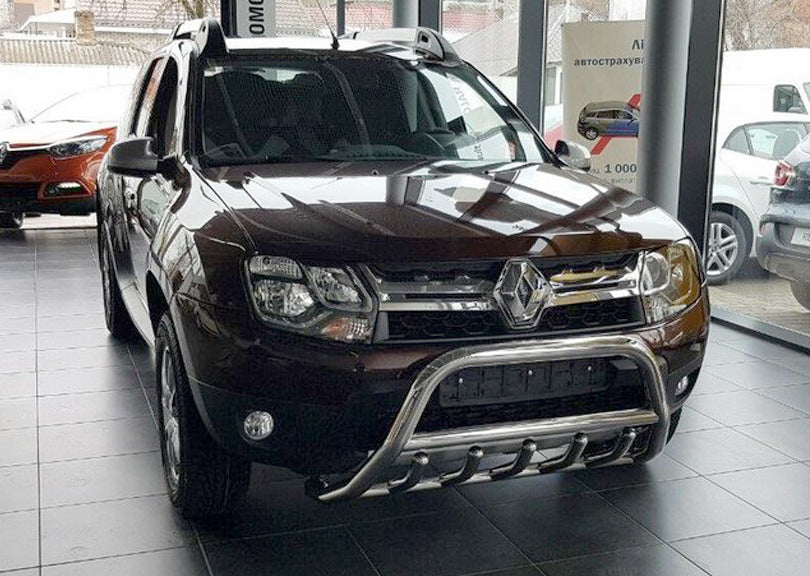 Bull bar without logo WT003 (stainless steel) for Renault Duster 2008-2017 - image 4
