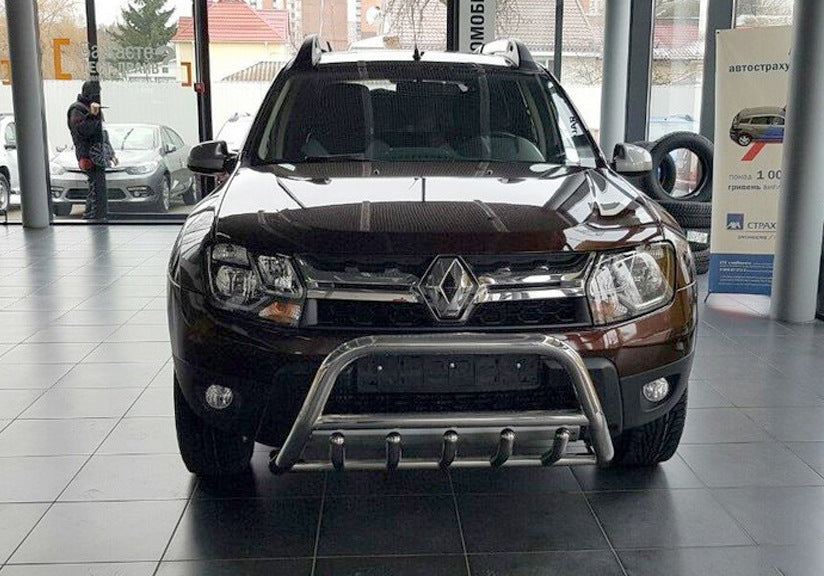 Bull bar without logo WT003 (stainless steel) for Renault Duster 2008-2017 - image 6