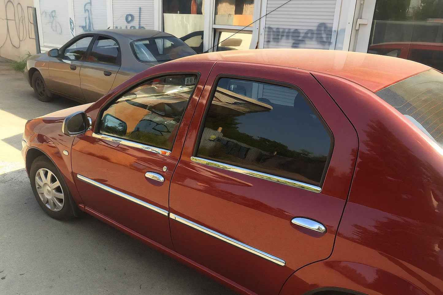 Door Moldings Stainless Steel (4 pcs) for Dacia Logan I 2008-2012 - image 3