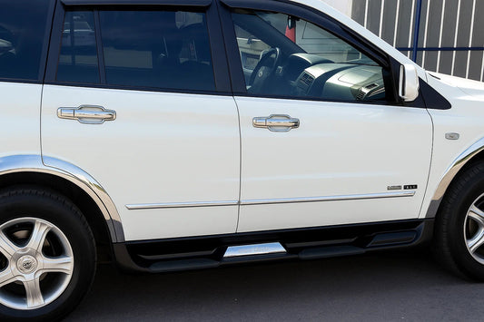 Chrome Door Handle Covers (4 pcs, plastic) for SsangYong Action 2005-2018 - image 1