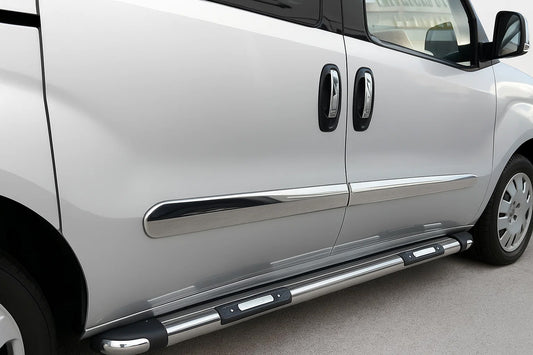 Door Moldings Stainless Steel (4 pcs) for Fiat Doblo II 2010-2022 - image 1