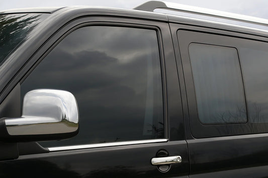 Front window trim (2 pcs, stainless steel) for Volkswagen T5 Multivan 2003–2010 - image 1