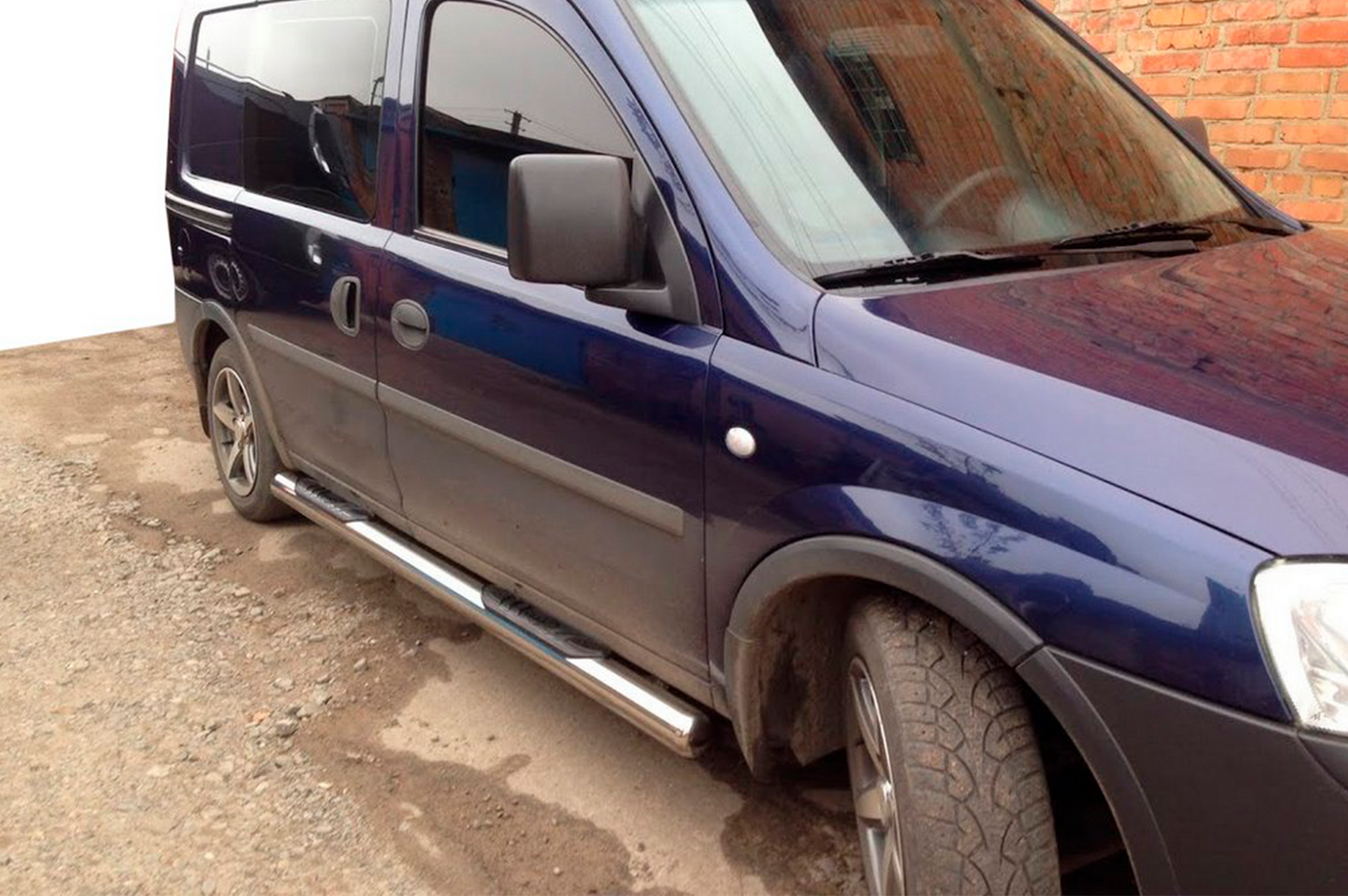 Side Pipes (2 pcs, Stainless Steel) for Opel Combo 2002-2012 - image 1