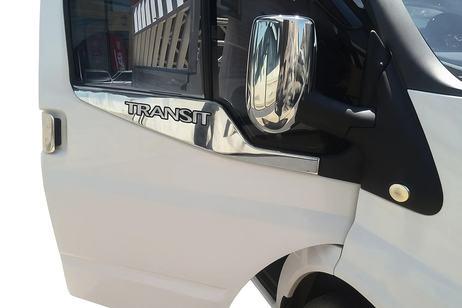 Window Trim Carmos (2 pcs, Stainless Steel) for Ford Transit 2000-2014 - image 1