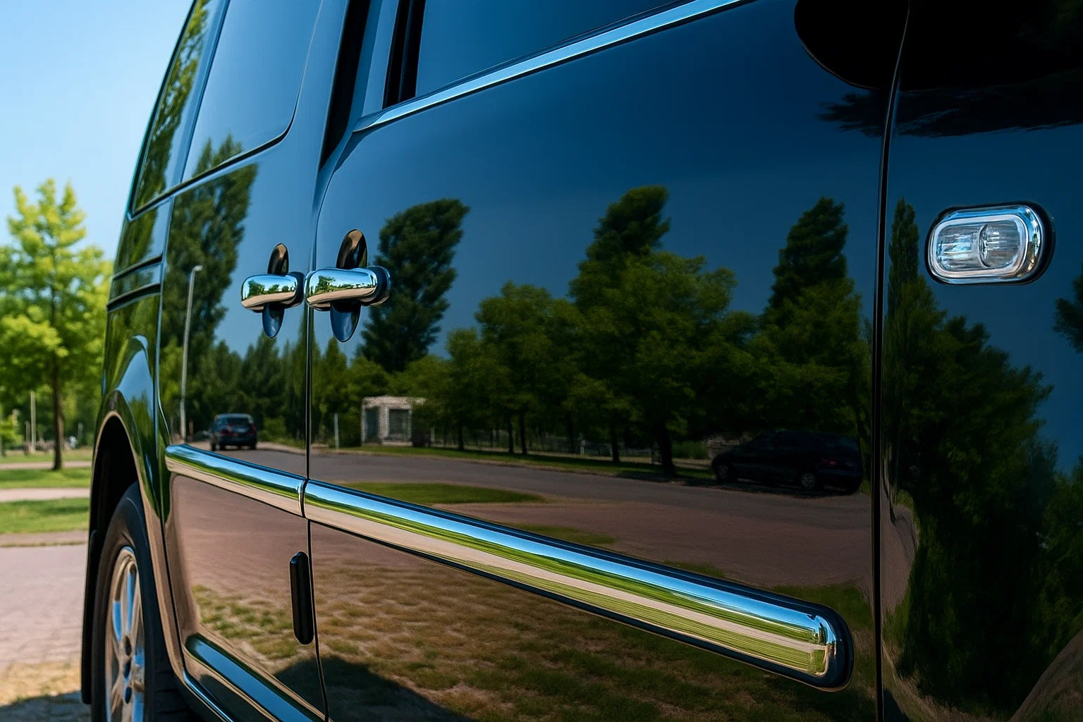 Door Mouldings Stainless Steel (4 pcs) for Volkswagen Caddy 2010-2015 - image 3