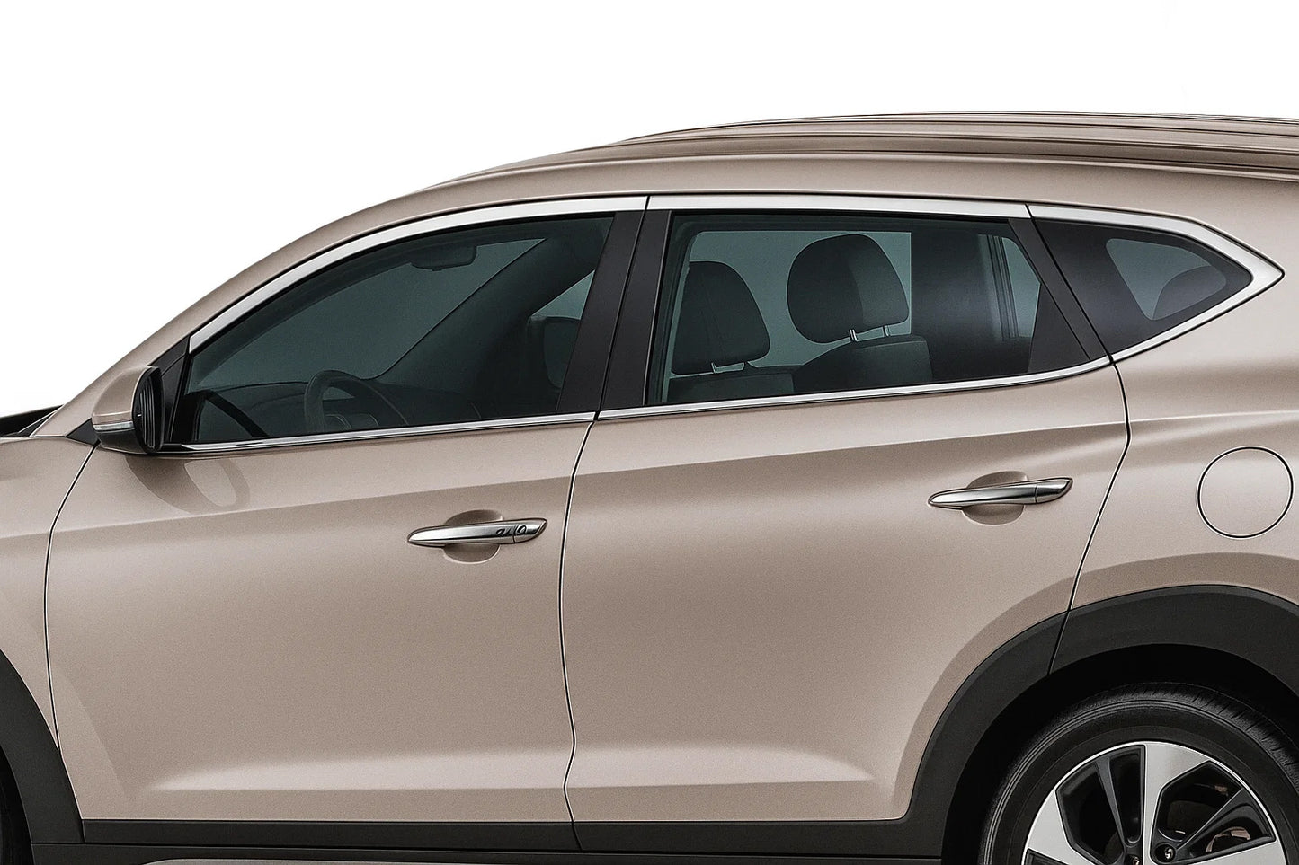 Upper window trim stainless steel (10 pcs) for Hyundai Tucson TL 2016-2021 - image 1