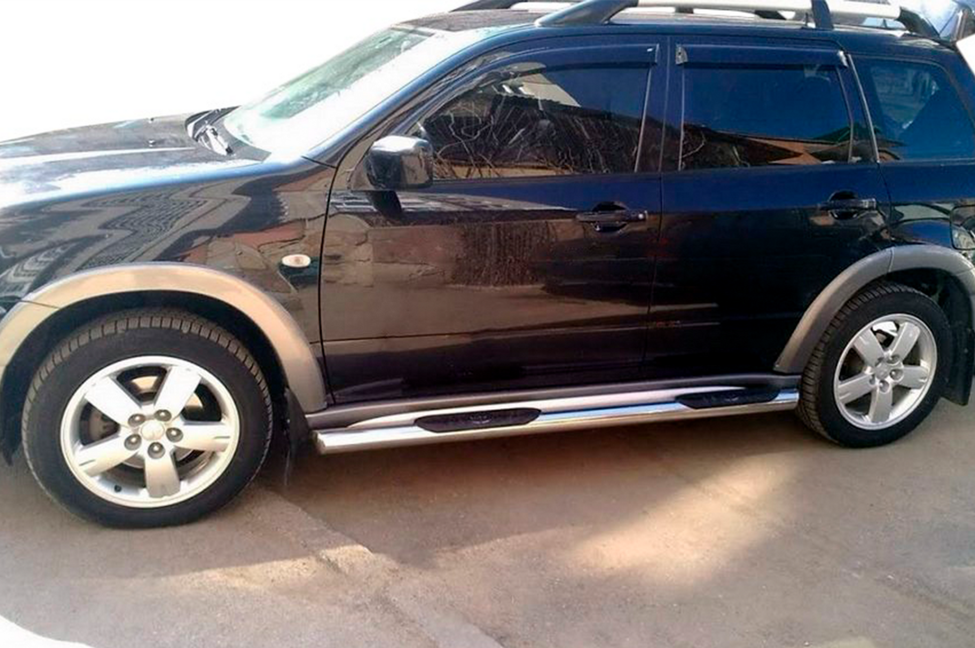 Side Bars (2 pcs, Stainless Steel) for Mitsubishi Outlander 2001-2006 - image 1