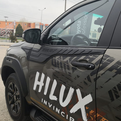 Upper door moldings (4 pcs, ABS) for Toyota Hilux 2015- - image 5