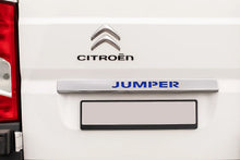 Chrome trim above license plate with LED blue (stainless steel) for Citroen Jumper 2007-2025 - image 1