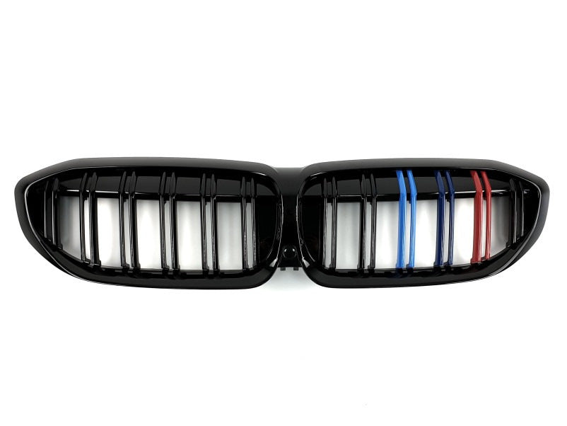 M-Look V2 Kidney Grilles (2018-2022, M-Color with Black Trim) for BMW 3 Series G20/G21 2018- - image 2