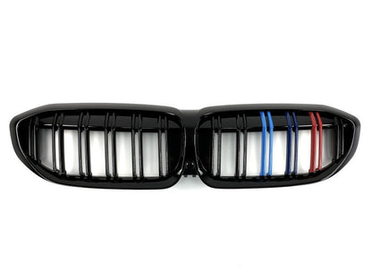 M-Look V2 Kidney Grilles (2018-2022, M-Color with Black Trim) for BMW 3 Series G20/G21 2018- - image 2