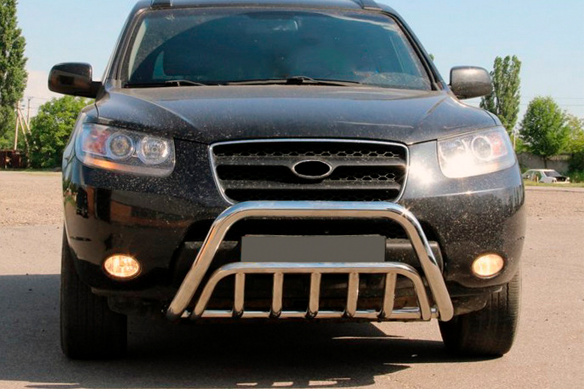 Bull Bar WT002 (Stainless Steel) for Hyundai Santa Fe 2 2006-2012 - image 1