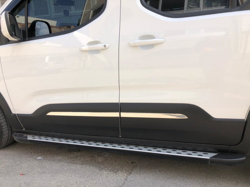 Covers for door molding (stainless steel) for Peugeot Partner/Rifter 2019↗ - image 3