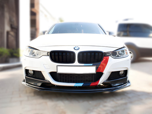 Front Bumper Lip for M-Performance (black) for BMW 3 Series F-30/31/34 2012-2019 - image 1