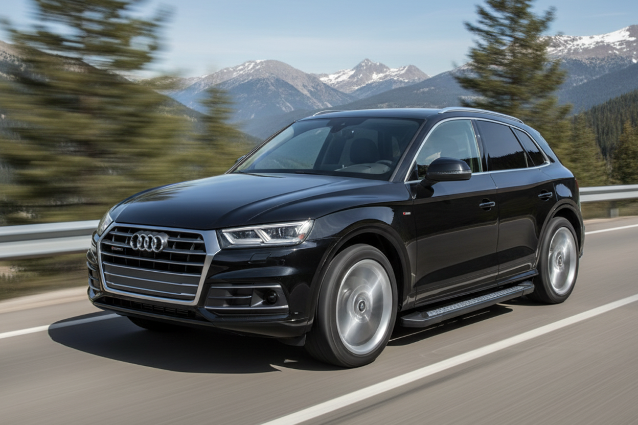 Side Steps Vision New Black (2 pcs, Aluminum) for Audi Q5 2017-2025 - image 1