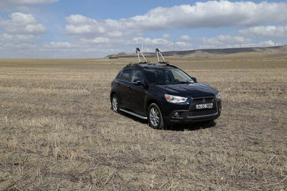 Side sills Tayga Grey (2 pieces, aluminum) for Mitsubishi Outlander 2006-2012 - Reelken Auto