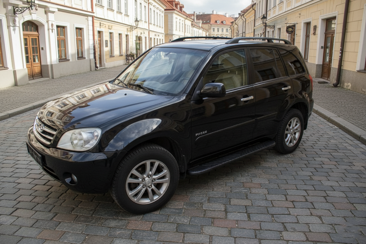 Side Steps Bosphorus Black (2 pcs, Aluminum) for Chery Tiggo 1 2005-2016 - image 1