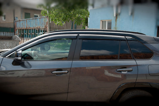 Window Deflectors with Chrome Trim Niken Luxury (6 pcs) for Toyota Rav 4 2019- - image 1