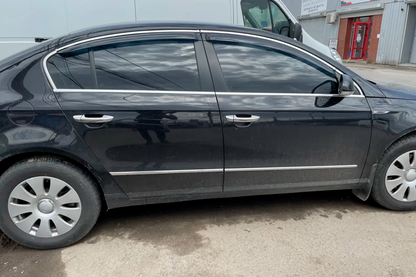 Window Deflectors with Chrome Trim SD (4 pcs, HIC) for Volkswagen Passat B6 2006-2012 - image 3