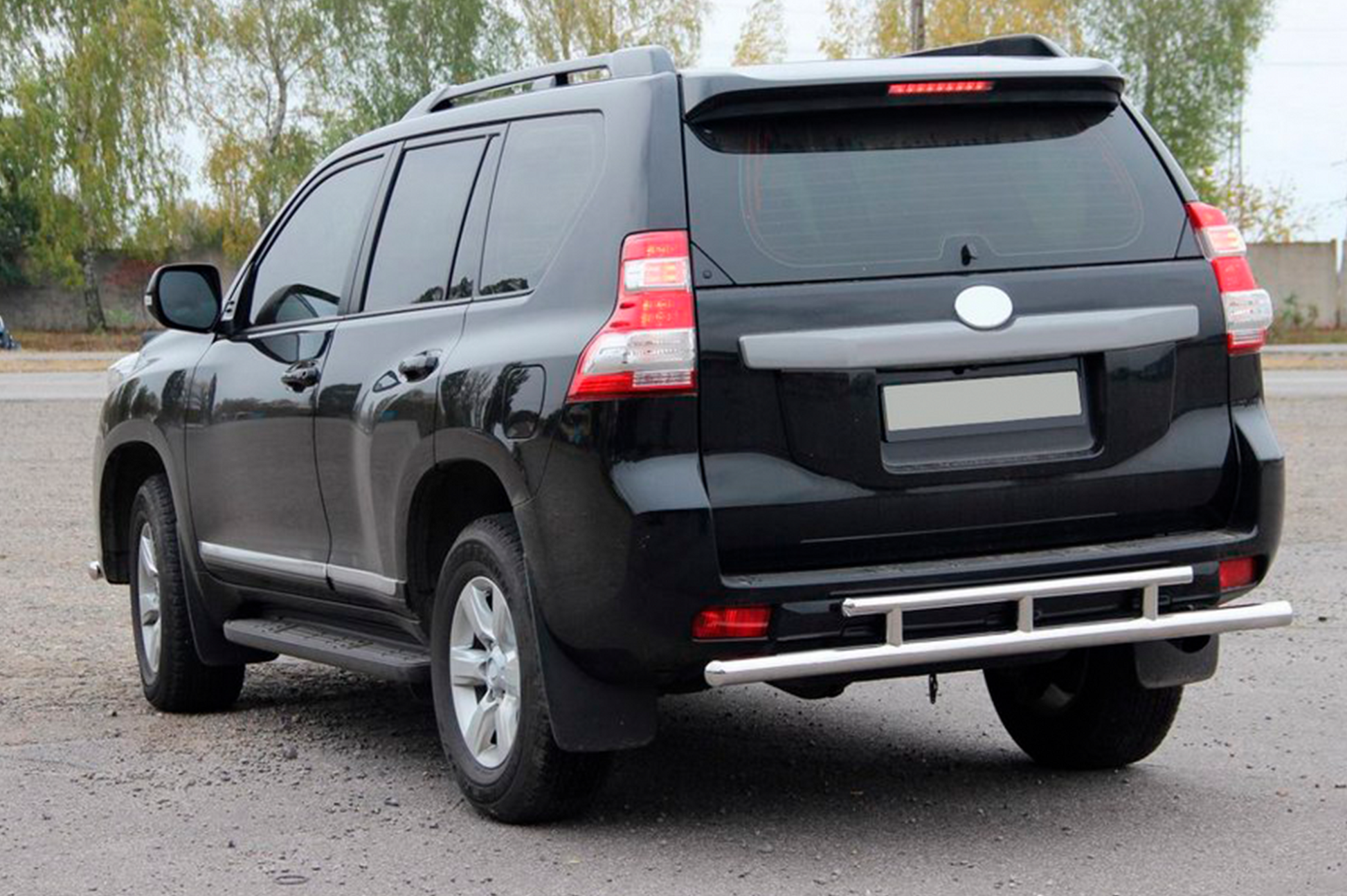 Rear Bar AK002-2v2 (Stainless Steel) for Toyota Land Cruiser Prado 150 2009-2023 - image 3