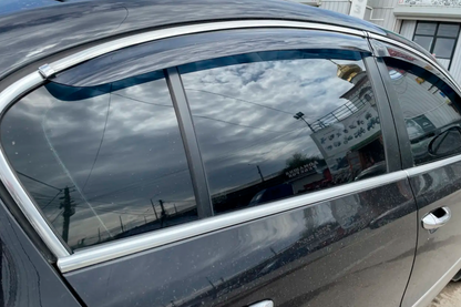 Window Deflectors with Chrome Trim SD (4 pcs, EU, HIC) for Volkswagen Passat B7 2012-2015 - image 4