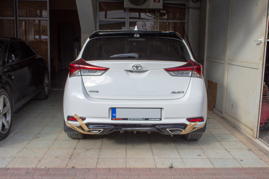 Rear bumper diffuser (2016-2018, primed for painting) for Toyota Auris 2012-2018 - image 2
