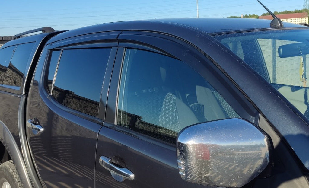 Window Deflectors (4 pcs, Sunplex Sport) for Mitsubishi L200 2006-2015 - image 2
