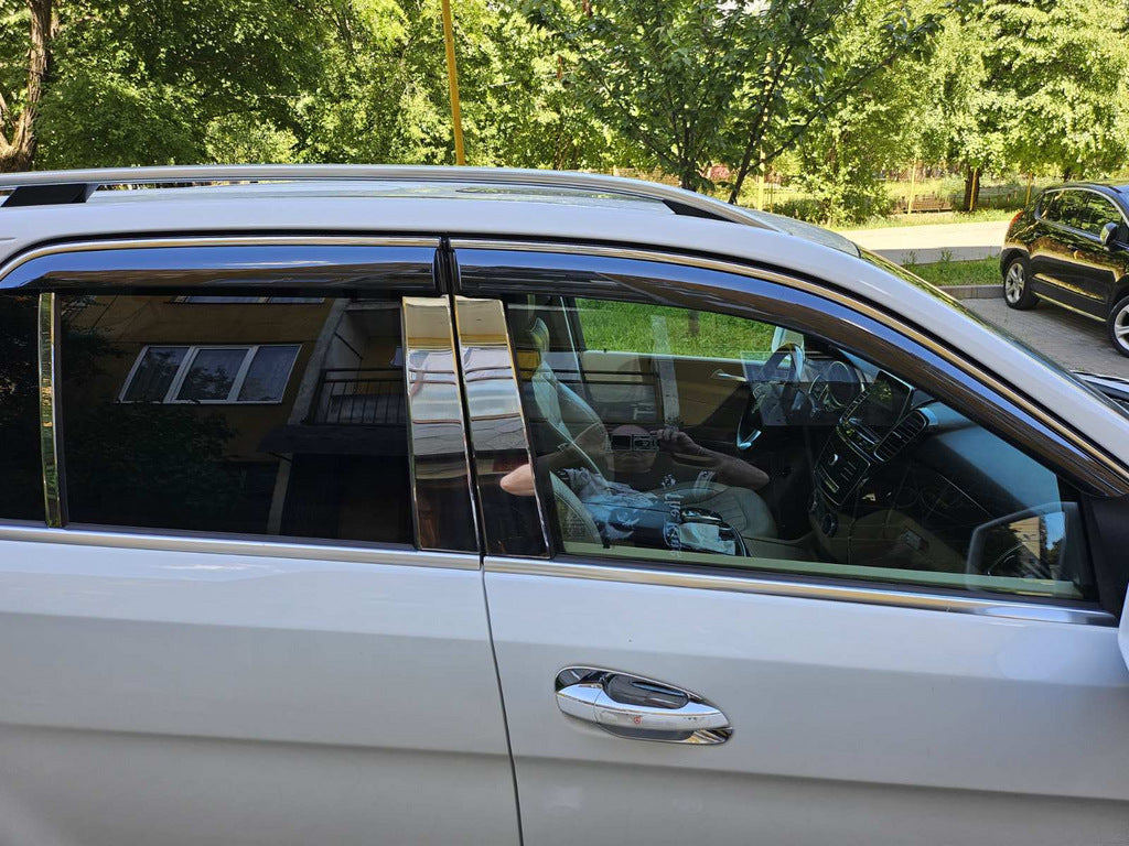 Stainless Steel Door Pillar Trim (6 pcs) for Mercedes GLE/ML сlass W166 2011-2018 - image 2