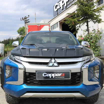 Set of lining for the hood DRAGON (2019+, 3 pcs) for Mitsubishi L200 2015-2024 - Reelken Auto