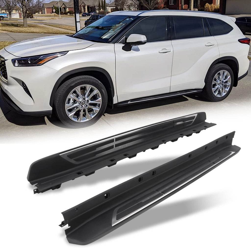 Side steps OEM (2 pcs., Aluminum) for Toyota Highlander 2019- - Reelken Auto