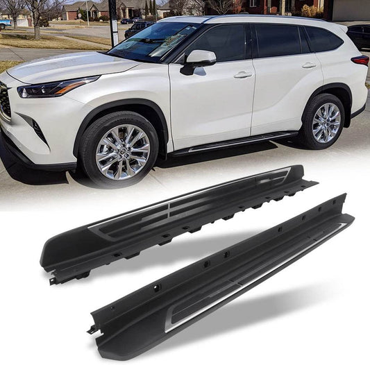 Side steps OEM (2 pcs., Aluminum) for Toyota Highlander 2019- - Reelken Auto